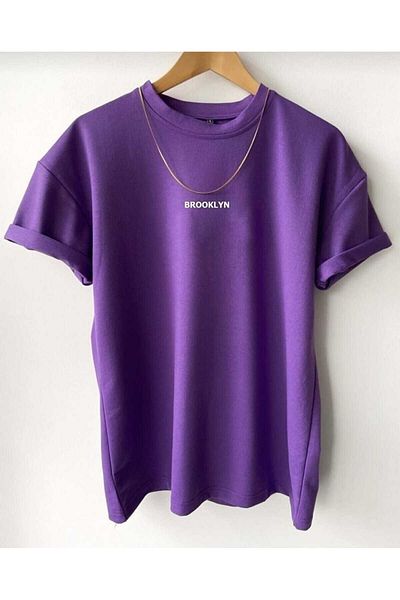 FAVORİST Μπλουζάκι Brooklyn Minimal Printed Cotton Unisex με κοντό μανίκι