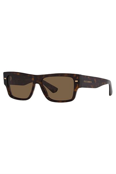 Dolce&Gabbana Dolce & Gabbana Man Rectangle Sunglasses- Dg 4451 - Lense Size:55mm - Havana