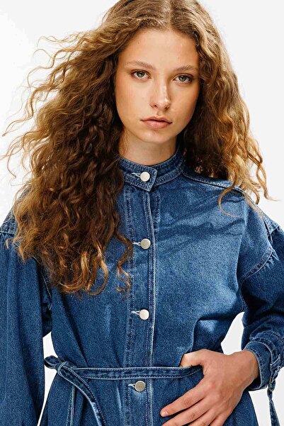 Hooopstore Denim Skirt Medium Blue Set