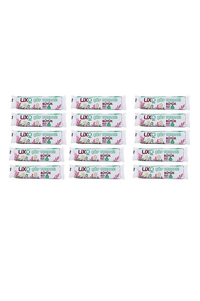 LİXO Blue 50 Liter Large Size Garbage Bag - 10 Rolls X 15 Packs