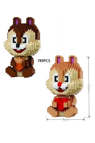 Choice 2 Pcs Squirrel 3d Diy Cartoon Squirrel Designs Diamond Micro Brick Set: , Unleash Creativity, Brill