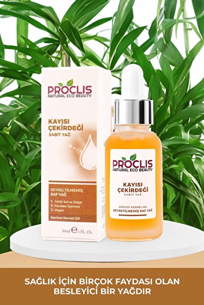 proclis Kayısı Çekirdeği Yağı %100 Doğal Bitkisel Sabit Yağ, Apricot Kernel Oil, Prunus Armeniaca 30