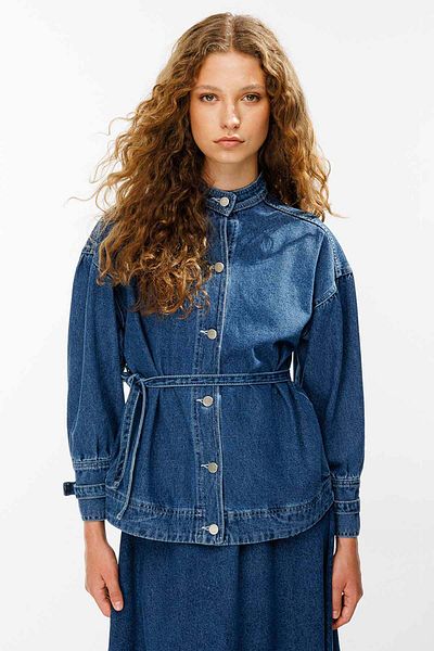 Hooopstore Denim Skirt Medium Blue Set