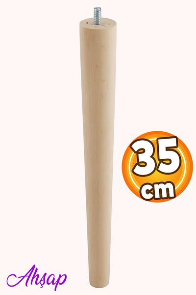 Badem10 Lemn (35 CM) Masă de cafea Zigon Scaun Puf Unitate TV Picior Picioare cu șuruburi M8