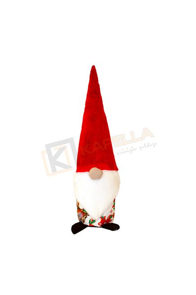 kapella White Patterned Anniversary Santa Claus Door Stopper and Deer Snowflake
