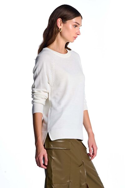 SHERIN Bone Crew Neck Sweater