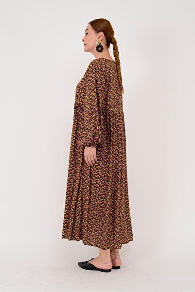 Park Moda AN10494 PONPONLU ÇITIR DESEN ELBİSE