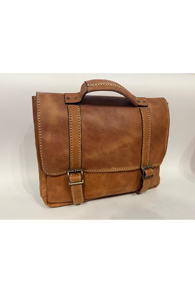 Yaban Collection Hakiki Deri El Yapımı Unisex Postacı Çanta