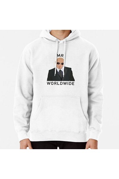 Hvit Stein Φούτερ με στάμπα Pitbull Mr Worldwide