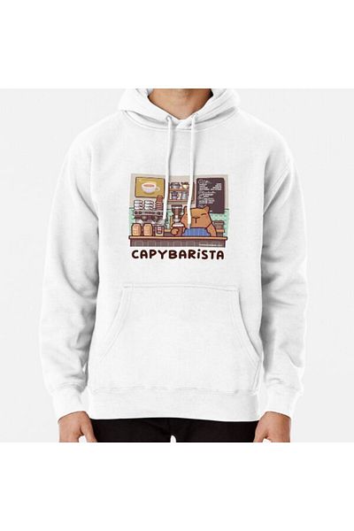 Hvit Stein Φούτερ με στάμπα Capybarista