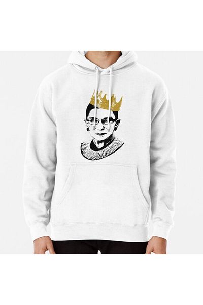Hvit Stein Φούτερ με στάμπα Notorious RBG