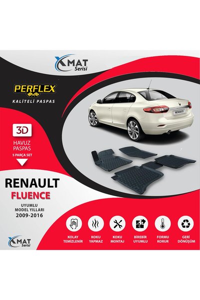 PERFLEX 3d Paspas Renault Fluence 2011+siyah