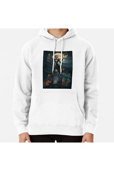Hvit Stein Jack Skellington Printed Sweatshirt