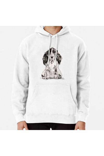Hvit Stein Φούτερ με στάμπα Cocker Spaniel Illustration