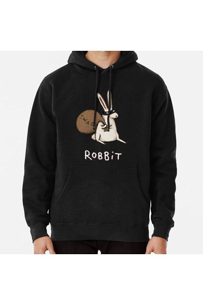Hvit Stein Φούτερ με στάμπα Robbit