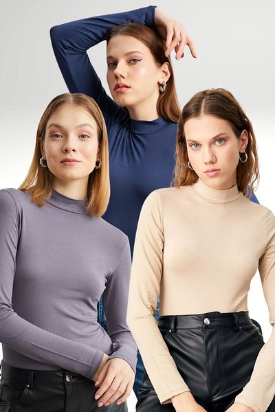 Bipantolon Γυναικείο κορμάκι 3 τεμαχίων σε κρεμ γκρι Navy Blue