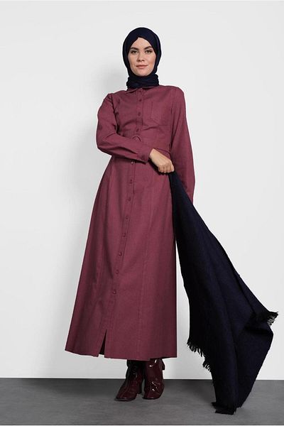 Alvina Striped Men's Collar Dress 40198