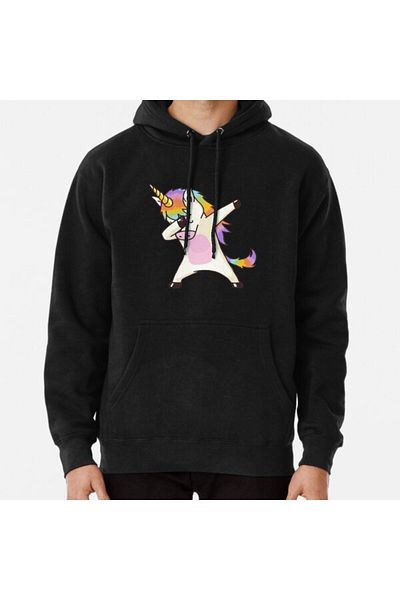 Hvit Stein Тениска с щампа „Unicorn“ с хип-хоп принт Dabbing Pose