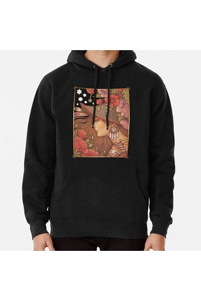Hvit Stein Hanorac imprimat POPPY WITCH