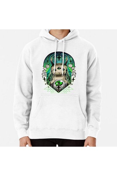 Hvit Stein Φούτερ με στάμπα Space Bunny