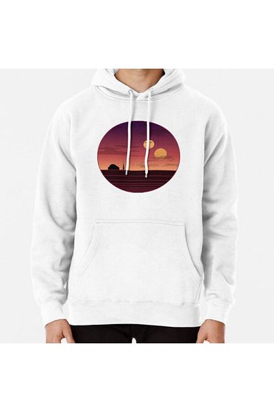 Hvit Stein Το φούτερ με στάμπα Binary Sunset