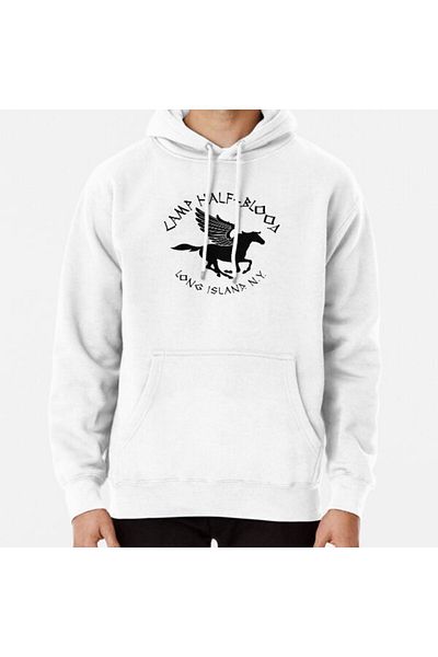 Hvit Stein Hanorac imprimat Camp Half-Blood