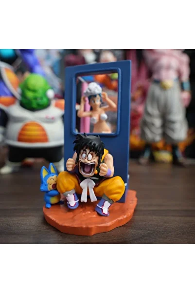 BANDAI Yamcha Bulma 10cm/3.93in Anime Dragon Ball Z Figure Yamcha Bulma Action Figure Collection Figurine S