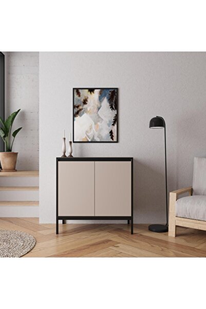Bimossa Juniper Çok Amaçlı Dolap Kumtaşı ( Metal Ayaklı, 80 Cm )