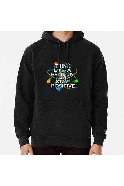 Hvit Stein Суитшърт с щампа Proton Thinklike and Positive Science