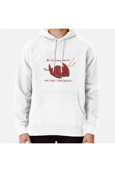 Hvit Stein Little Smaug - Hanorac imprimat cu dragon