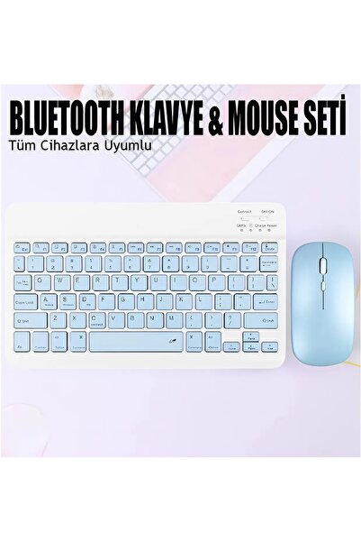 nextbuy Bluetooth Akıllı Klavye ve Mause Seti Taşınabilir Şarj Edilebilir Kablosuz Tüm Cihazlara Uyumlu