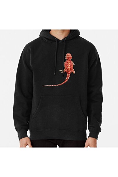 Hvit Stein Bearded Dragon Awesome Red Reptile Printed Sweatshirt