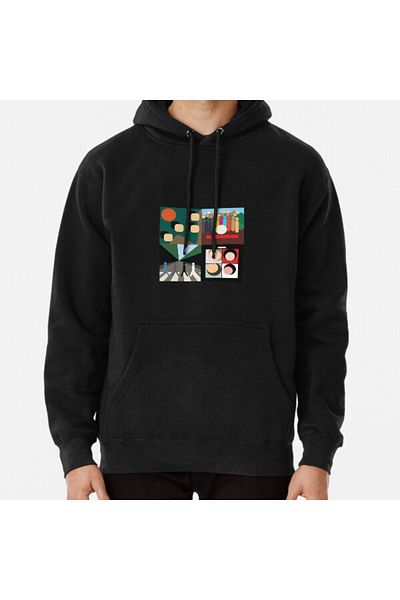 Hvit Stein Τα μίνιμαλ εξώφυλλα του άλμπουμ των Beatles Printed Sweatshirt
