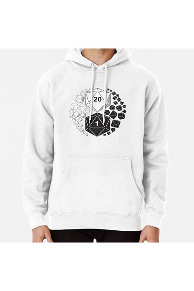Hvit Stein Hanorac imprimat Gaming Yin Yang