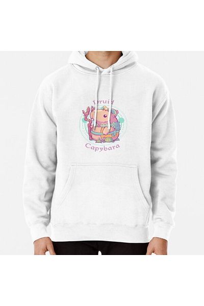 Hvit Stein Capybara Patterned Druid Sweatshirt