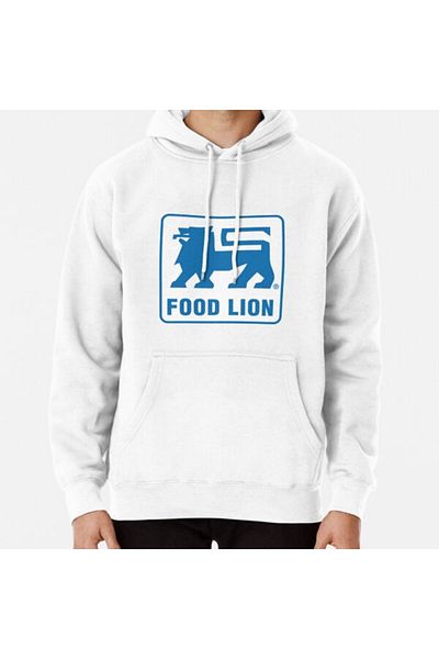 Hvit Stein Hanorac imprimat Food Lion Sle Supermarket