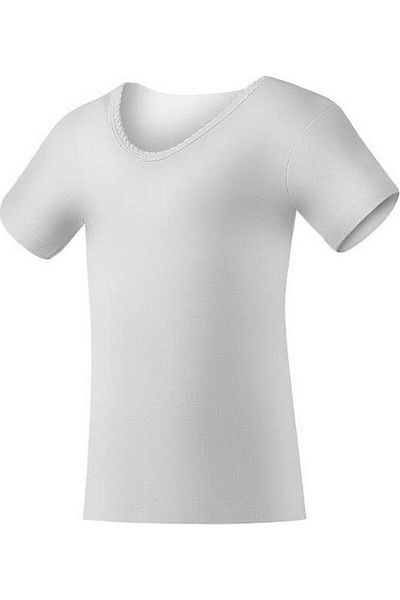 YILDIZ 3013 White Ribbed Girl's Short Sleeve Undershirt