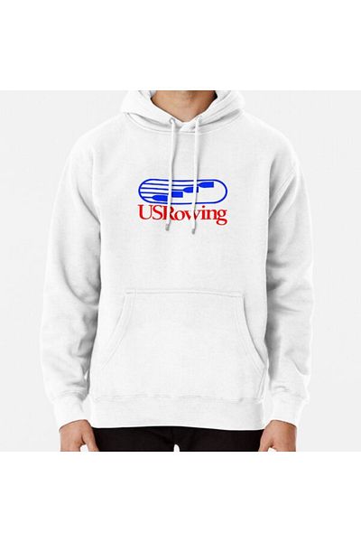 Hvit Stein Φούτερ με στάμπα της ομάδας USA Rowing Team