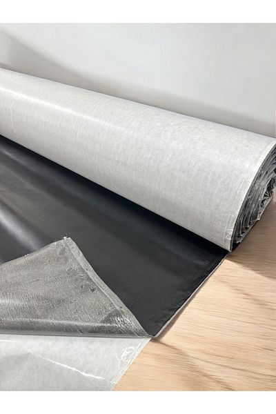 PLUSH STUDIO Αυτοκόλλητο Μαύρο Τεχνητό Δέρμα 100x150 εκ. Ταπετσαρία, Καπλαμάς, Διακόσμηση