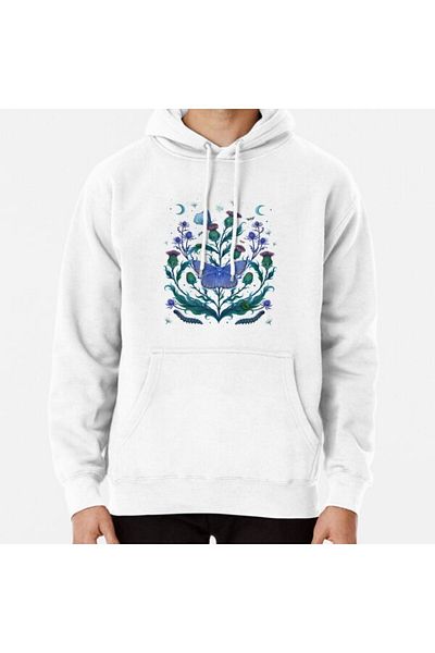 Hvit Stein Φούτερ με στάμπα Thistle Home