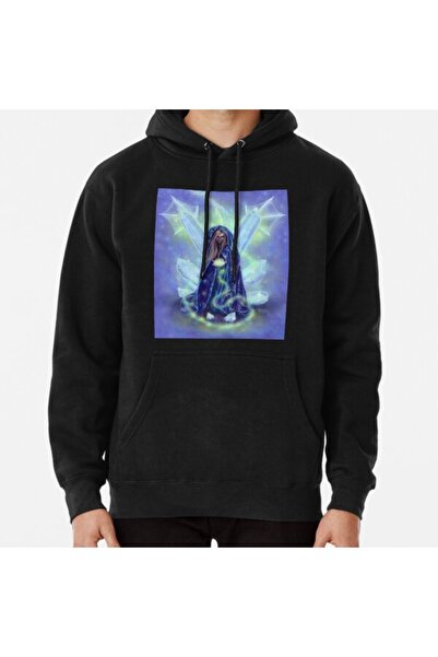 Hvit Stein سويت شيرت مطبوع عليه التنين الجليدي - الساحرة مع التنين السحري