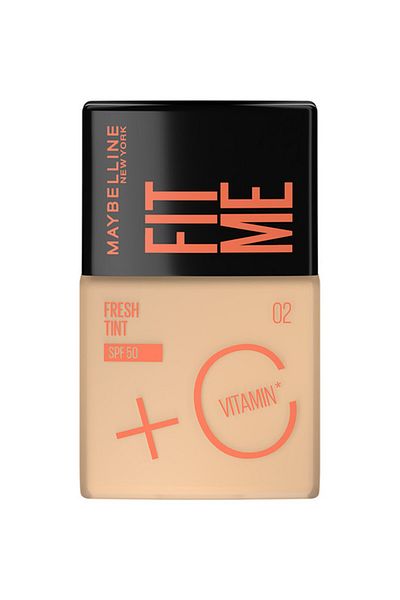 Maybelline New York , Fit Me Fresh Tint Foundation SPF 50 with Brightening Vitamin C, 02