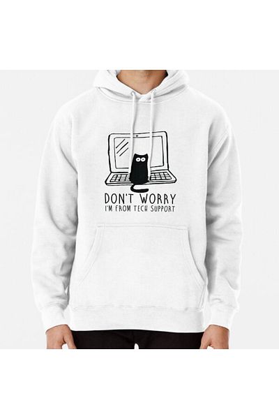 Hvit Stein Είμαι από την τεχνική υποστήριξη Printed Sweatshirt