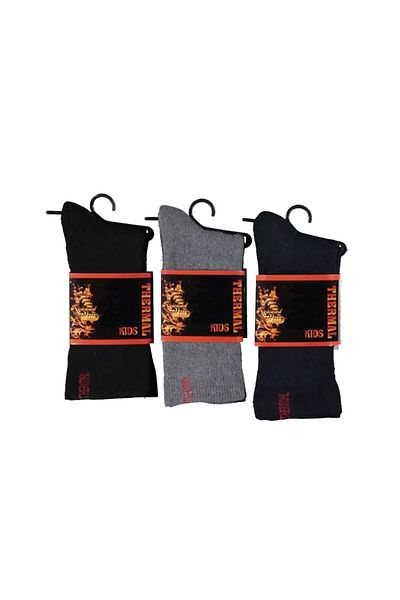 CUBBUX Winter Thick Socks - Seamless Thermal Towel, Kids Boys & Girls, 12 Pairs