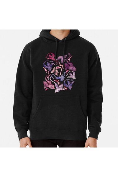 Hvit Stein Φούτερ με στάμπα Dragon fire pink και μωβ