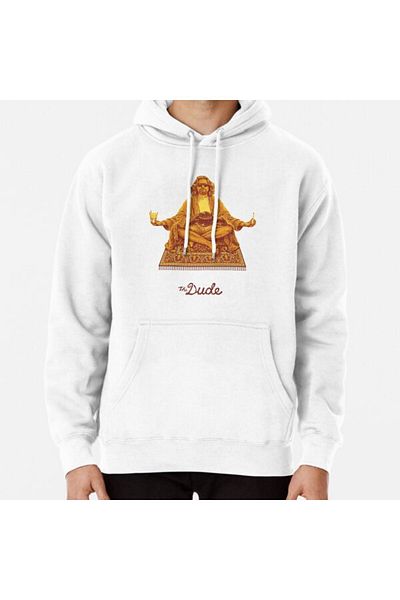 Hvit Stein The Dude Budha the Big Lebowski Printed Sweatshirt