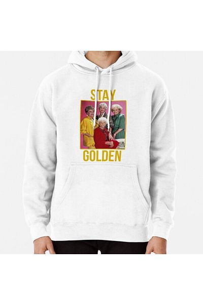 Hvit Stein Stay Golden - Φούτερ με εμπριμέ χαλαρή εφαρμογή