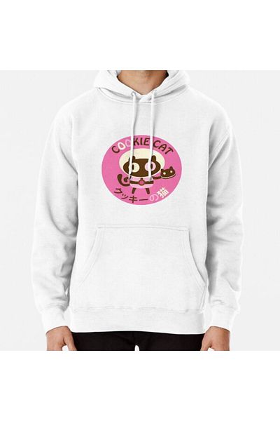 Hvit Stein Hanorac imprimat Cookie Cat 1