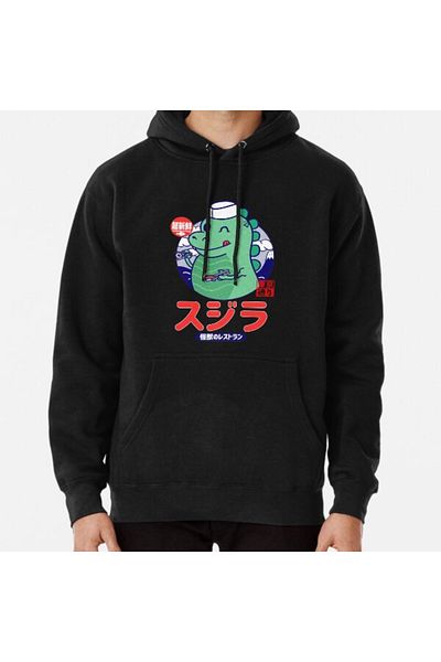 Hvit Stein Суитшърт с щампа на Godzilla Sushi