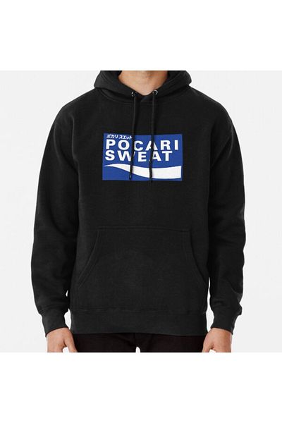 Hvit Stein Суитшърт с принт POCARI на син фон